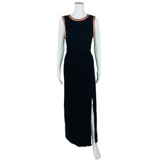 Free People Maxi Dress Women’s Small Sabrina Black Sleeveless Cutout High Slit