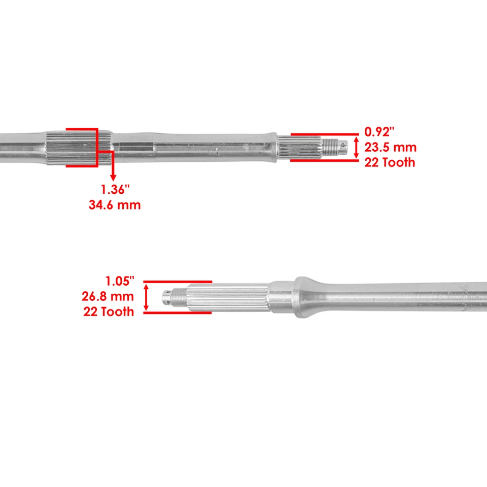 Rear Axle Shaft for Suzuki Ozark 250 LT-F250 2002-2009 2012 2013 2014 - Image 3 of 4