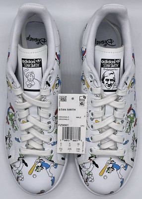 adidas Originals x Disney Goofy Stan Smith White Black Size 5.5