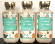 Bath Body Works LOT OF 3 PUMPKIN CUPCAKE Body Lotions 8 oz