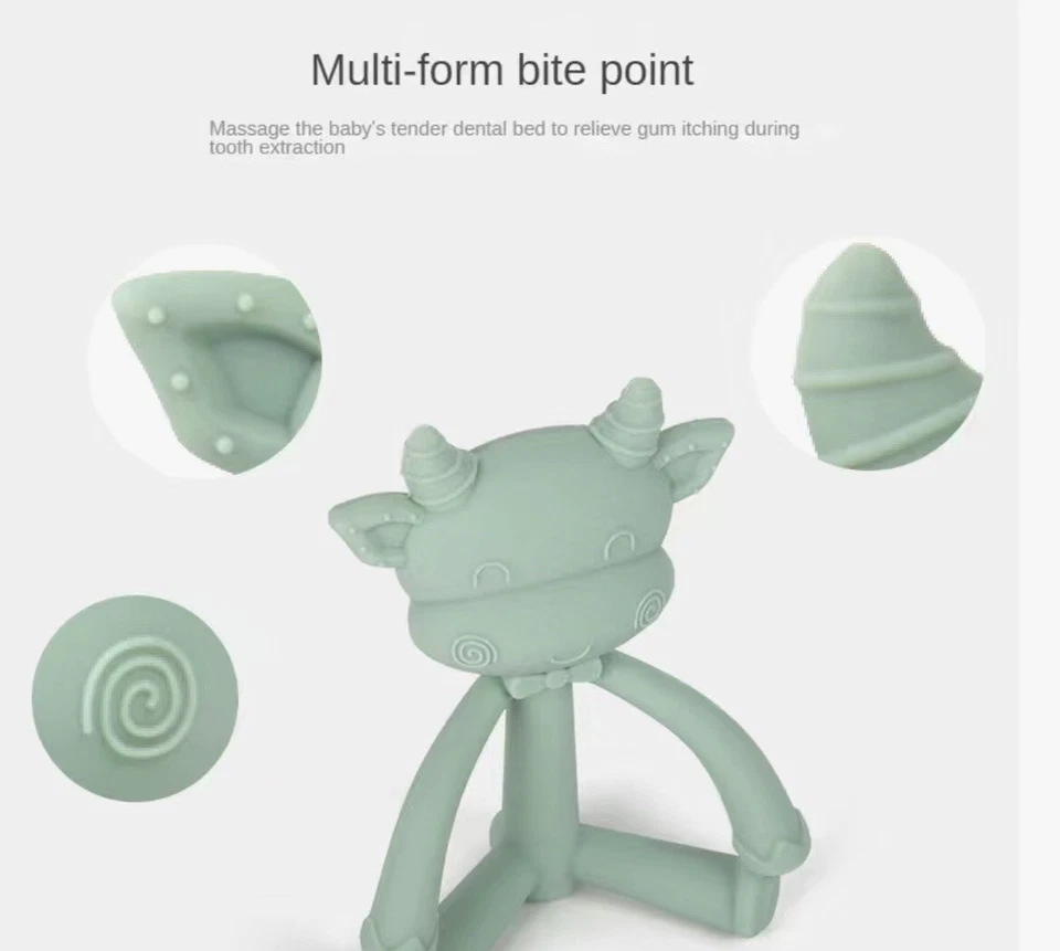 3D Cartoon Silicone Bite Teeth Grinding Rod For Babies Soft And Durable Toy - Image 3 of 3