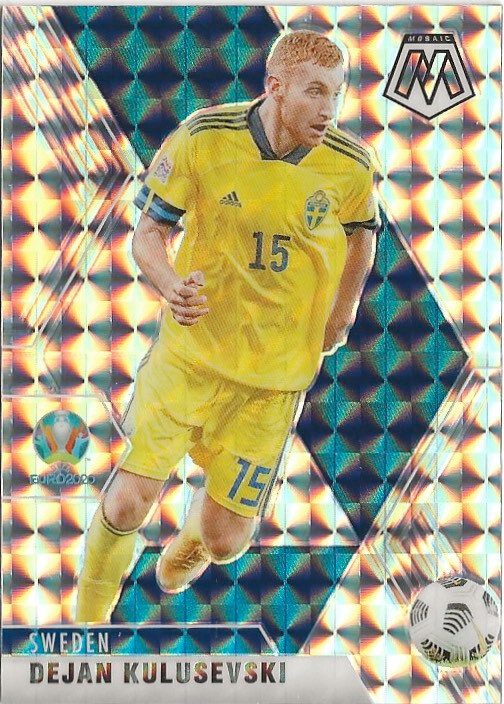 panini mosaic euro soccer クルゼフスキ 2021 Panini Mosaic UEFA Euro Soccer Dejan Kulusevski Silver