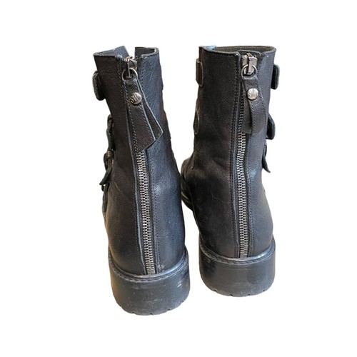 Stuart Weitzman Jitterbug Ankle Moto Boots Size 10 Black Leather - Picture 2 of 11