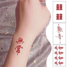 Temporary Tattoo Sticker Waterproof & Cute Sticker English Letter Fake tatt D3Z1