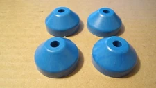 45 rpm vinyl record Dome Adaptors Blue Styrene Plastic made in USA 4 in Package