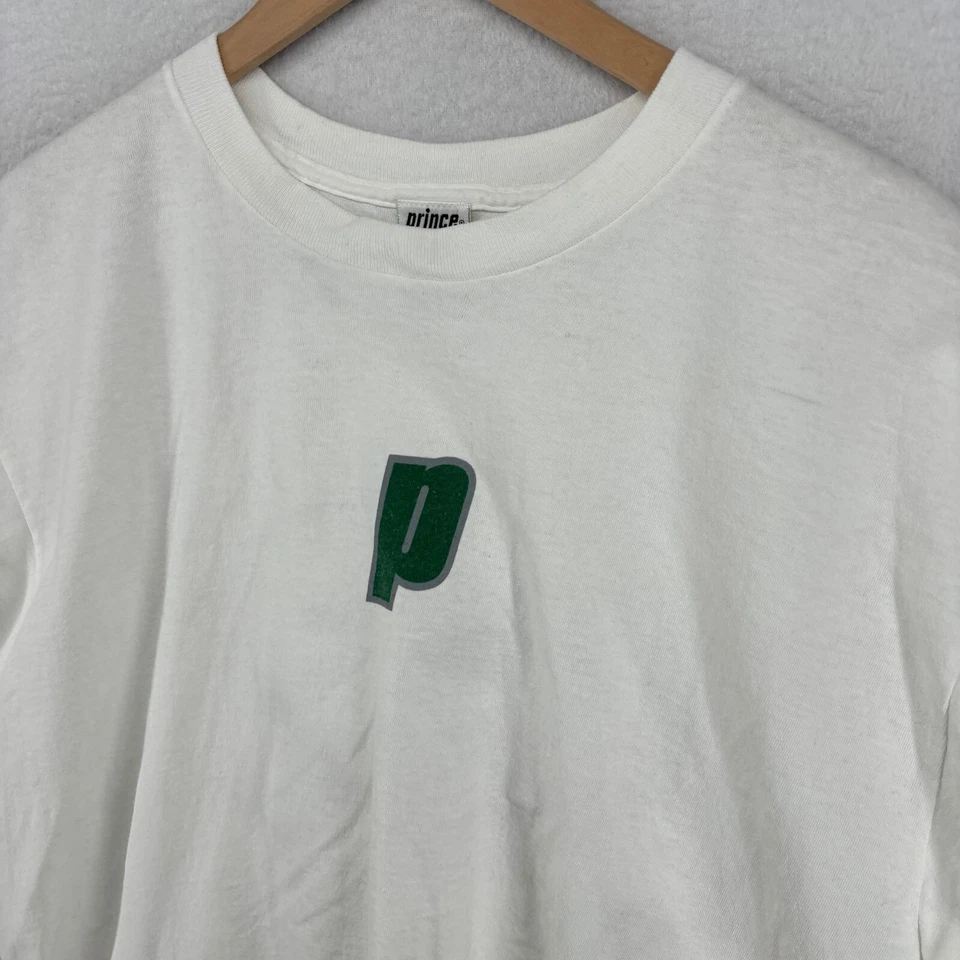 Camisa PRINCE Mujer XL FORMA NATURAL DEL PIE Top Recortado Algodón Blanco De Colección EE. UU. Foto 4 de 4