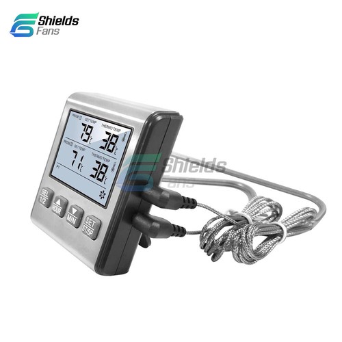 Digital Food Thermometer Temperature Meter Timer Meat Probe For Cooking BBQ Oven - Picture 6 of 27