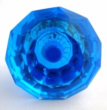 AWESOME BLUE CLASSIC HAND CUT OLDER KNOBS PULLS HANDLES