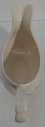 Crown Potteries Made in USA! 1252 Pink & Gray Floral Vintage Ceramic Gravy Boat! - Photo 6/12