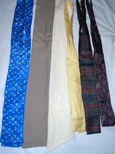 Mix Scarf lot Paisley floral yellow cream gray blue Symphony Liz Claiborne ITALY