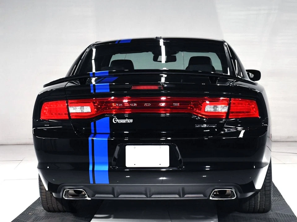 Para Dodge Charger MOPAR 11 2011 capó de vinilo doble pasador rayas carreras calcomanía gráfica Foto 4 de 4