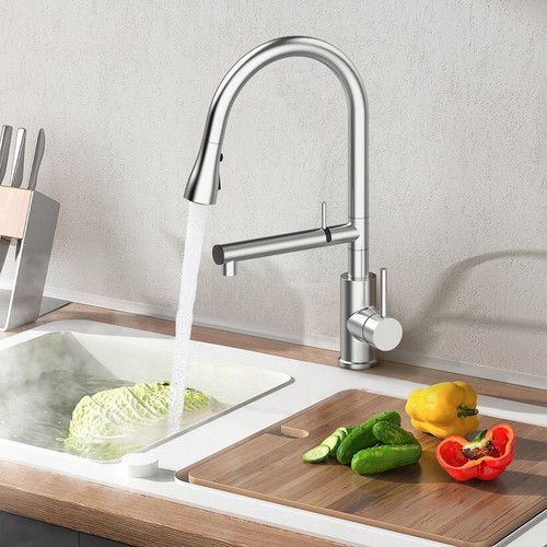 Filtered Kitchen Faucet,Direct Drinking with Fitness Tap Water Filter with Pull - Picture 2 of 7