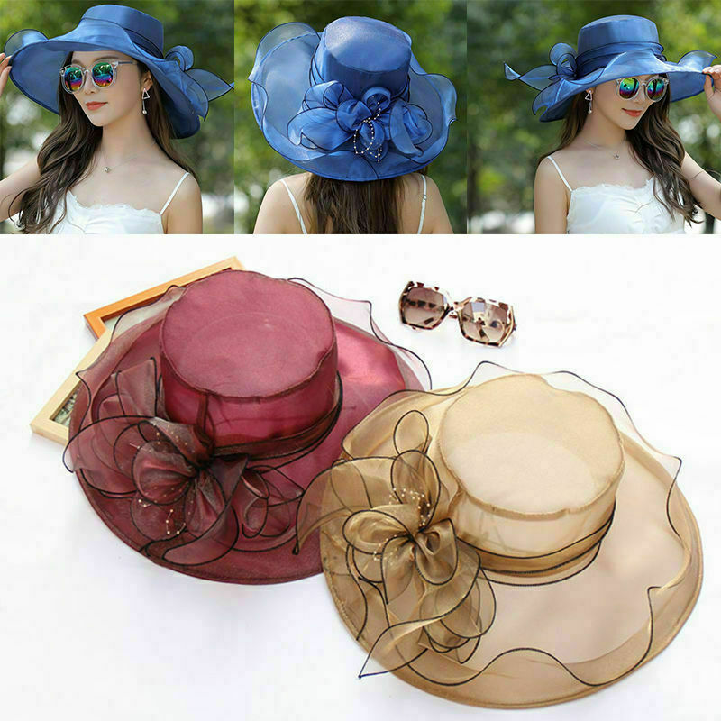 Multicolor Floral Wide Brim Hat for Derby or Summer Party Wide Brim Wedding Hat: Floral Kentucky Derby Cocktail Hat - Etsy main image 3
