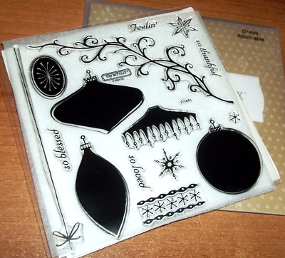 CTMH D1446 ADORN-ABLE ~ LARGE ORNAMENTS, Swirl. Snowflakes, Feelin' so blessed