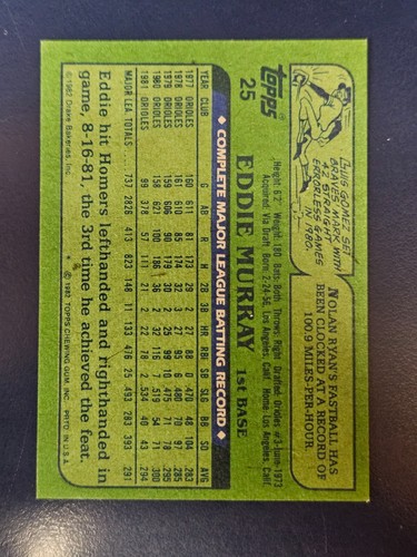 Tarjetas de béisbol 1978-1996 Eddie Murray HOF Baltimore Orioles tú eliges - Imagen 13 de 51