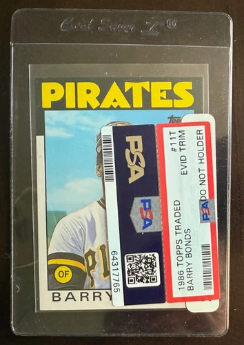 1986 Topps Traded - Barry Bonds #11T (RC) PSA Evidence of Trimming