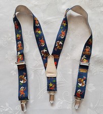 VINTAGE AUTHENTIC CARTOON TEXAS BIG JOE BLUE BOYS SUSPENDERS