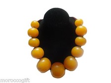 Amber, Magnificent Moroccan Berber Imitation Amber Beaded Necklace.