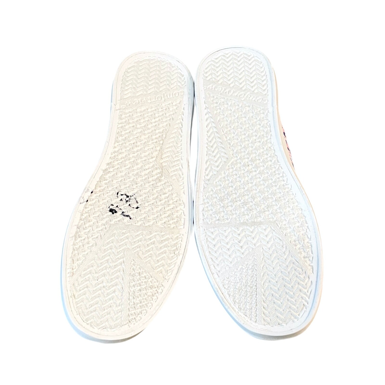 Comfortview Womens Slip On Sneaker Size 7.5 WW Double Wide White Purple