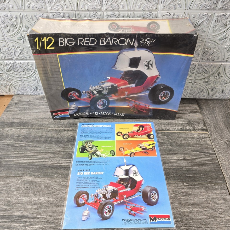 1986 Monogram Big Red Baron Lot Factory Sealed Kit Original Clipping eBay