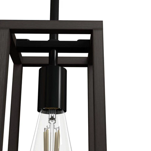 Hunter Squire Manor 1-Light Matte Black Island Mini Pendant Light - Picture 4 of 7