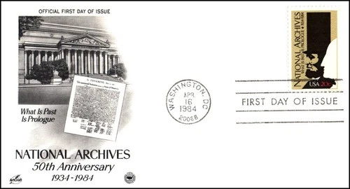 USA FDC - 1984 - The National Archives, Scott # 2081 Artcraft