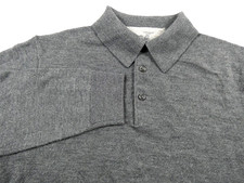 Raffi Sweater Men Large Grey Fine Marion Wool Relaxed Dressy Casual Jumper