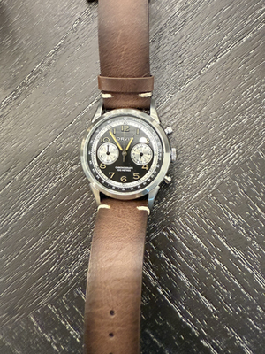 Orvin OSD10 Classic Watch Panda Light Leather Men's Band OP for