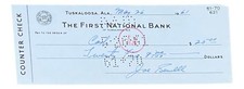Joe Sewell Cleveland Signed May 26 1961  Bank Check BAS