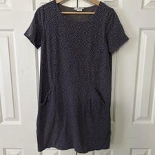 BODEN Jersey Dress Purple Gray Patterned Size 8 Minimalist Casual Tunic UK12