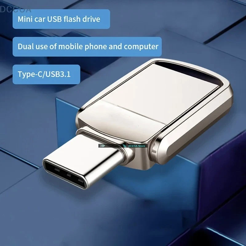 2TB USB 3.2 Flash Drive Type C Metal U Disk High Speed Memory Stick Data Storage