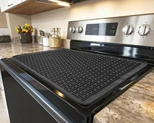 28x20 Black Silicone Stove Top Cover Mat Protector Extra-Large for Electric