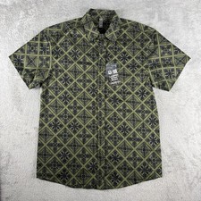 NEW Hawaii  s Finest Button Up Collared Short Sleeve Aloha Hawaiian Shirt Kids XL
