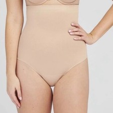 Assets Spanx Women's High Waisted Thong Shapewear Nude Size XL