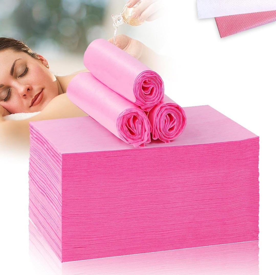 100 Pcs 31" x 71" Disposable Sheets for Massage Table Non Woven Spa Bed  Pink