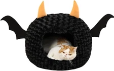 Funny Cat Bed Halloween Large Cat Cave Nest Warm Cute Kitten Bed Mattress