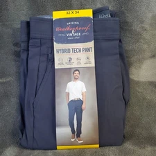 NEW NWT Weatherproof Vintage Men's 32 x 34 Hybrid Tech Pants Regular Taper Blue