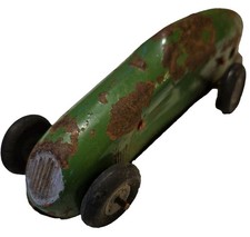 Tri-ang Minic Racing Car Green Tin Used Vintage 1900 1920