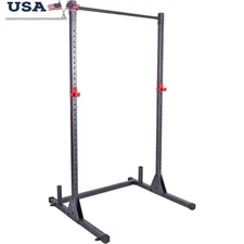 Heavy Duty Power Rack Squat Rack W/ Pull Up Bar & Weight Storage Posts New