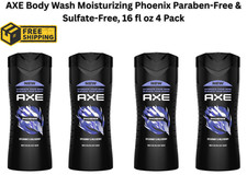 AXE Body Wash Moisturizing Phoenix Paraben-Free  Sulfate-Free, 16 fl oz 4 pack