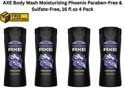 #ad AXE Body Wash Moisturizing Phoenix Paraben Free amp; Sulfate Free 16 fl oz 4 pack $16.50