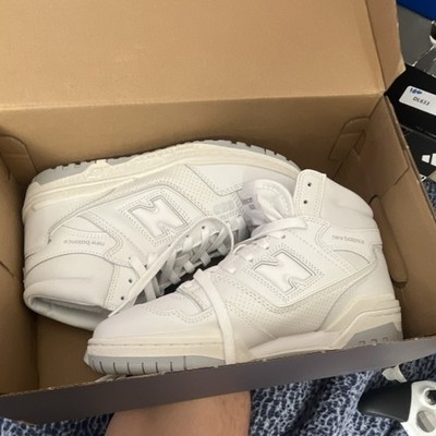 8m  New Balance 650 BB650RWW White High Top Leather Sneaker BB650RWW 