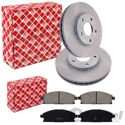 FEBI BREMSSCHEIBEN 280mm + BELÄGE VORNE passend für NISSAN X-TRAIL T30