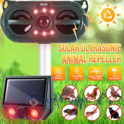Potente Ahuyentador De Animales Solar Repelente Para Perros Gatos Aves Espanta