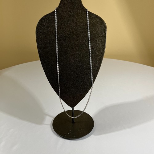 Vintage Silver Tone S Link Chain Necklace 32 Inch Opera Length Scroll Aesthetic