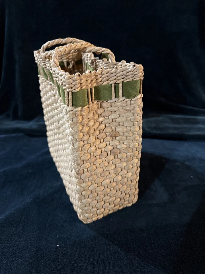 复古编织草编钱包手工制作,佛罗里达贝壳 — 第 4/4 张图片