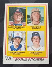 1978 Topps Baseball #703 Rookie Pitchers EX/EX+ Jack Morris Rookie Card RC. rookie card picture