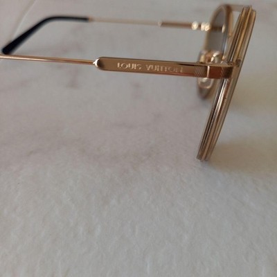 LOUIS VUITTON Damier Shuffle Sunglasses Z1025E Gold Black Frame
