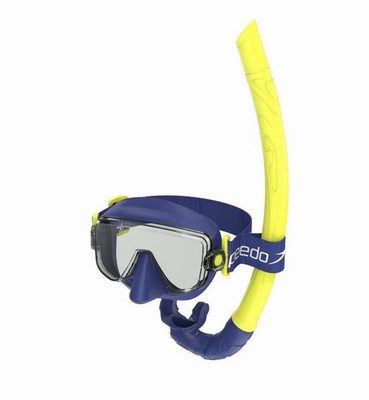 Speedo Adult Expedition Mask & Snorkel Set - Lime/Black: Includes Snorkel