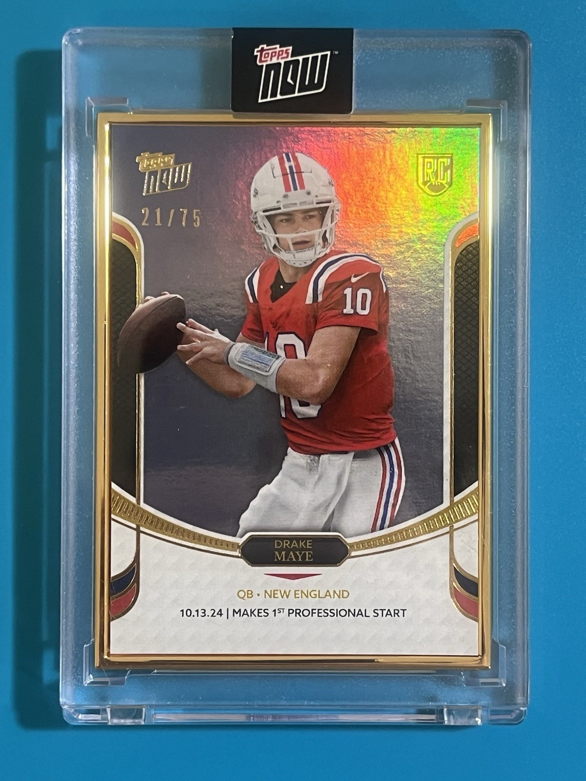 Drake Maye Topps Now Rookie Campaign #12 Gold